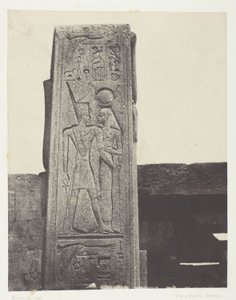 Karnak Pałac, Filar Przed Granitowym Sanktuarium; Teby autorstwa Maxime Du Camp