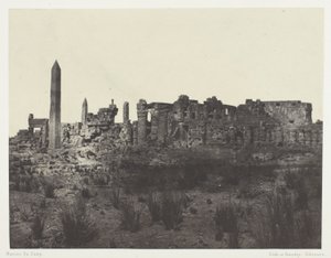 Pałac Karnak, Widok ogólny ruin, zaczerpnięty z północy; Teby autorstwa Maxime Du Camp
