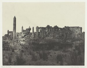Pałac Karnak, Widok ogólny ruin, zaczerpnięty z północy; Teby autorstwa Maxime Du Camp