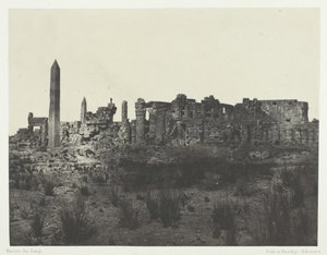 Pałac Karnak, Widok ogólny ruin, Zabrany na północ, Teby, 184951, wydrukowany 1852. autorstwa Maxime Du Camp