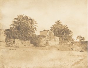 Ruiny rzymskiego łuku triumfalnego w Philae, kwiecień 1850. autorstwa Maxime Du Camp