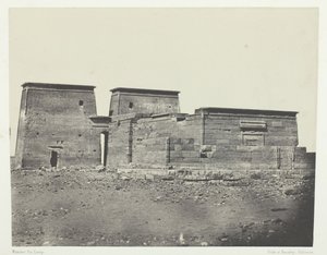 Starożytna świątynia Pselcis Dakkeh, Nubia, 184951, wydrukowana w 1852 roku. autorstwa Maxime Du Camp