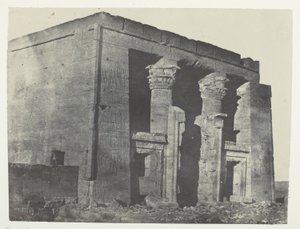 Świątynia De Dakkeh, Naos; Nubia, płyta 95 z albumu "Egypte, Nubie, Palestine et Syrie" (1852) autorstwa Maxime Du Camp