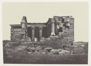 Świątynia Maharakka (Hièra Sycaminos Des Grecs); Nubia, płyta 96 z albumu "Egypte, Nubie, Palestine et Syrie" (1852) autorstwa Maxime Du Camp