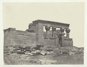 Świątynia Débôda, Parembole z Szlaku Antonińskiego, Nubia, 184951, wydrukowany 1852. autorstwa Maxime Du Camp