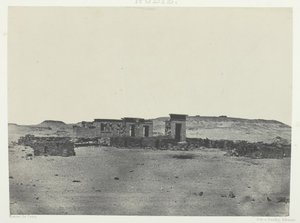 Świątynia i wioska Débôd, Parembole z Szlaku Antonińskiego, Nubia, 184951, wydrukowany 1852. autorstwa Maxime Du Camp
