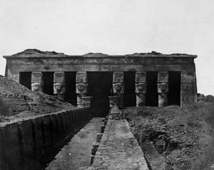 Świątynia Dendera, Górny Egipt, 1852 r. autorstwa Maxime Du Camp