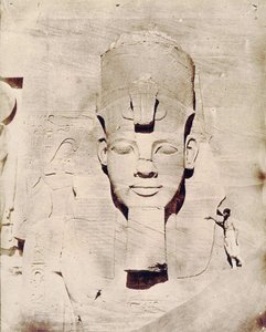 Podróż do Egiptu z Flaubertem, fot. Maxime Du Camp. Kolos Abu Simbel (Abu Simbel).