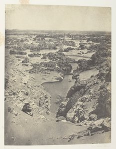 Vue Cavalière De La Seconde Cataracte; Nubie, płyta 111 z albumu "Egypte, Nubie, Palestine et Syrie" (1852) autorstwa Maxime Du Camp