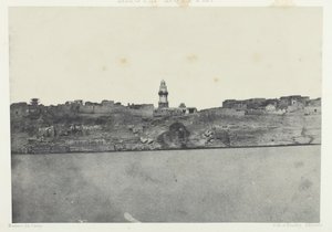 Widok ogólny Esneh, Górny Egipt, 184951, wydrukowany 1852. autorstwa Maxime Du Camp