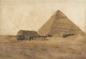 Widok drugiej Piramidy z południowego wschodu, grudzień 1849 r. autorstwa Maxime Du Camp
