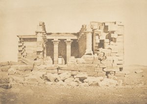 Widok świątyni Maharakka Hiera-Sycaminos, 5 kwietnia 1850 r. autorstwa Maxime Du Camp