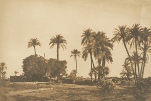 Widok wsi Hamarneh, niedaleko prawego brzegu Dendery, 1849-50.