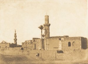 Widok zrujnowanego meczetu w pobliżu Bab-Saïda, Kair, grudzień 1849-styczeń 1850. autorstwa Maxime Du Camp