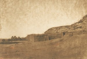 Widok wykonany w wiosce Abou-hor Tropic of Cancer, kwiecień 1850. autorstwa Maxime Du Camp