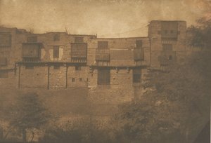 Widok z Jardin du Quartier Franc w Kairze, grudzień 1849-styczeń 1850. autorstwa Maxime Du Camp