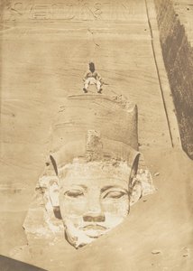 Najbardziej wysunięty na zachód kolos świątyni Re, Abu Simbel, 1850. autorstwa Maxime Du Camp