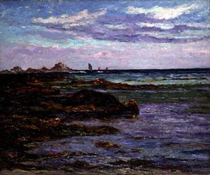 Wybrzeże Bretanii, ok. 1910 (olej na płótnie) autorstwa Maxime Emile Louis Maufra