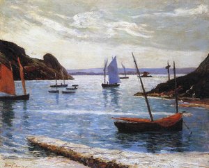 Port, wyspa Brehat, Bretania, 1892