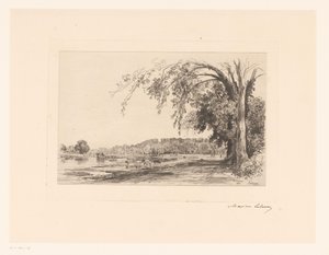 Widok na Richmond Richmond (tytuł na obiekcie) autorstwa Maxime François Antoine Lalanne (signed by artist)