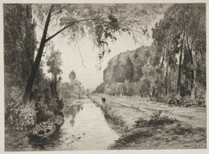 Kanał w Pont Sainte-Maxence autorstwa Maxime Lalanne