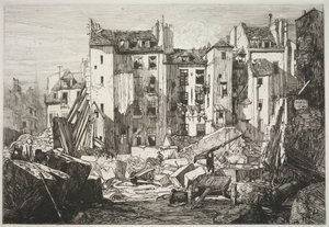 Rozbiórka w celu otwarcia Rue des Écoles, 1862.