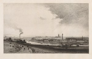 Paryż 1867, Widok z Trocadero, 1867. autorstwa Maxime Lalanne