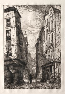 Rue des Marmousets (Stary Paryż) autorstwa Maxime Lalanne