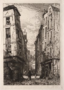 Rue des Marmousets (Stary Paryż) autorstwa Maxime Lalanne