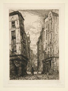 Rue des Marmousets (Stary Paryż) autorstwa Maxime Lalanne