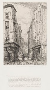 Rue des Marmosets Stary Paryż, 1862. autorstwa Maxime Lalanne