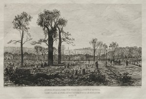 Artystyczne wspomnienia oblężenia Paryża: Avenue de Boulogne, Widok z Porte d