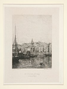 St Peter-Port, Guernsey, pl. 1 z apartamentu Chez Victor Hugo (Victor Hugo autorstwa Maxime Lalanne