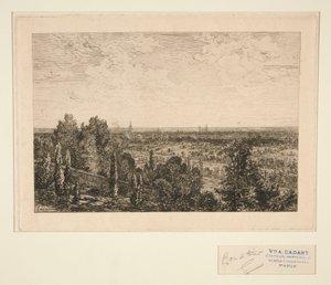 Vue de Paris (Widok na Paryż) autorstwa Maxime Lalanne