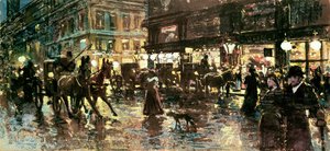 Ringstrasse nocą, Wiedeń
