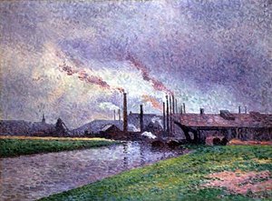 Wzdłuż rzeki autorstwa Maximilien Luce