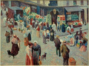 Sklep spożywczy, Rue des Abbesses autorstwa Maximilien Luce