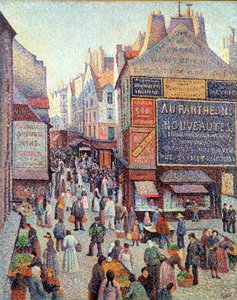 Rue Mouffetard, ok. 1889-90 (olej na płótnie) autorstwa Maximilien Luce