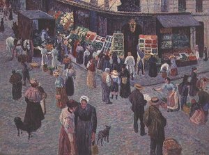 Rue des Abbesses autorstwa Maximilien Luce
