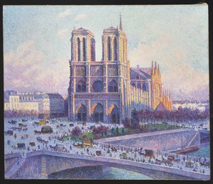Notre Dame, Paryż, Widok z Quai Saint-Michel, 1901-04