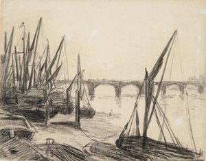 Tamiza przy moście Vauxhall autorstwa Maximilien Luce