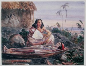 Pogrzeb na Tahiti, ok. 1841-48 (akwarela na papierze)