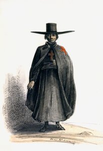 Missionaire au Perou, ok.1840 (akwarela)