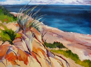 Trawa plażowa i wydmy autorstwa Maxine Shore