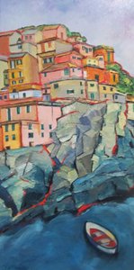 Barwne wybrzeże Cinque Terre autorstwa Maxine Shore