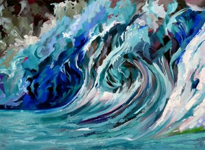 Rozbijająca się fala oceaniczna autorstwa Maxine Shore