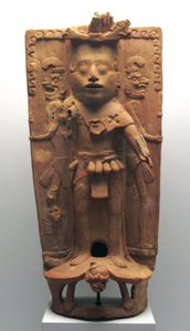 Kadzidło w postaci boga kukurydzy na żółwiu, Półwysep Północny Jukatan, okres postklasyczny, 900-1000 ne autorstwa Mayan
