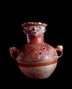 Sztuka prekolumbijska, cywilizacja Majów, okres postklasyczny: gliniana urna grobowa zoomorficzna. Ze Starego Mixco, Chimaltenango, Gwatemali. Gwatemala, Narodowe Muzeum Archeologii i Etnologii - Sztuka prekolumbijska, Cywilizacja Majów, okres postklasyczn autorstwa Mayan Mayan