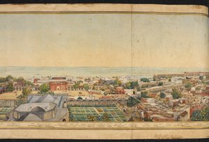Fragment panoramy Delhi autorstwa Mazar or Mazhar Ali Khan