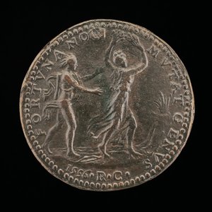 Apollo w pogoni za Daphne [rewers], 1556. autorstwa Medallist R.C.